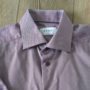 Eton Men's Burgundy Dress Shirt